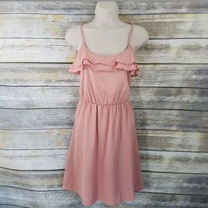 LC Lauren Conrad 2 Sundress Pink Tan Studded